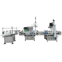 Full-automatic, table top liquid filling line liquor beverage toner quantitative canning and reloading machine, can be customize