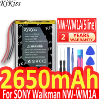 2650mAh KiKiss Powerful Battery NWWM1A for SONY Walkman NW-WM1A NW-WM1Z Player 5-wire