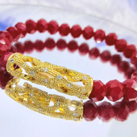 Gelang tangan kristal gelang manik manik gelang liontin gelang xuping motif ukir