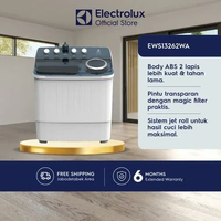 [Trade In] Electrolux Mesin Cuci Twin Tub 12kg - Power Pulsator - Extra Rinse - AirTurbo - Garansi 1
