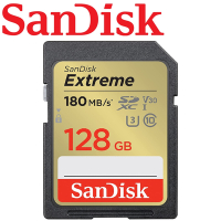 SanDisk 128GB 180MB/s Extreme U3 SDXC UHS-I V30 記憶卡