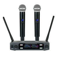 1Set Wireless Microphone System Handheld Karaoke Mic For Party Meeting Church Show Home