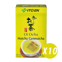 【伊藤園】ITOEN日本進口國產Oi Ocha抹茶玄米茶包 十盒入 涼茶熱茶冷沖熱泡 天然純茶點心茶(大谷翔平代言)
