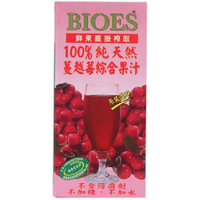 囍瑞 BIOES100%純天然蔓越莓綜合果汁(1000ml/包) [大買家]