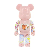 New Bearbrick Bear 400% 28cm Fashion Doll Abs Joint Ring Violent Bear Ornament Um Graffiti Pink Egg God Of Wealth Rural Roads