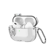 For AirPods Pro2 earphone case Transparent soft case with safety lock Anti-drop AirPods Pro Case Airpods 3 Airpods 1or2 case