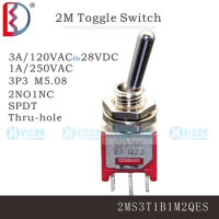 2MS3T1B1M2QES M5.08 thread fixed installation hole 2 no1nc Hadley wei 3 a small button switch