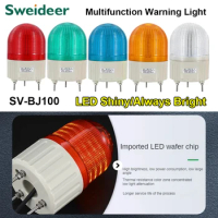 Warning Light with Security Buzzer 220V SV-BJ100 Waterproof Red Green Yellow Led Indicator 12/24V AC DC Signal Lamp for Machine