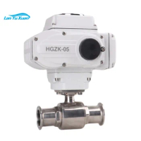 HGZK Stainless Steel Electric Ball Valve Electric Actuated On Off Type 3 Way Electric Valve