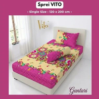 Sprei Single Size 120x200cm Sprei VITO Lembut Adem GANTARI