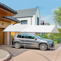 10'x20 'garage heavy-duty galvanized car canopy, outdoor garden party sunshade, waterproof, UV resistant party pavilion