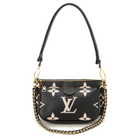【Louis Vuitton 路易威登】M45777 經典Multi Pochette Accessoires系列兩用款肩背斜背包(全新展示品-黑色)