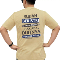Flexclothsby - Kaos Sudah Beristri Jangan Digoda Gak Ada Duitnya - Atasan Kata Kata Viral - Cotton C