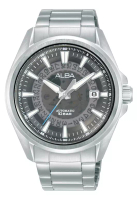 ALBA PHILIPPINES Grey Dial Stainless Steel Strap Date Display AU4035X1 Men's Automatic Watch 43mm