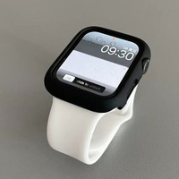 全城熱賣 - 拼色磨砂硬殼純色矽膠錶帶適用iwatch保護殼s8蘋果手錶applewatch白色+黑色硬殼49mm（Ultra/Ultra2/3）短版！