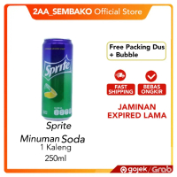 Sprite MInuman Soda Lemon Lime Can Kaleng 250 ML 1 Pcs / 1 Dus