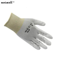 8" ESD Anti static Gloves 48-130 Electronic Working Gloves PU Palm Coated Finger for Finger Protector Gloves Phone Repair Tools