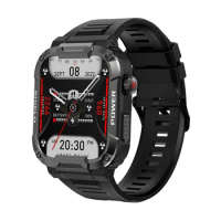 2024 MK66 Smart Watch Men Large Battery Music Playback Fitness Tracker IP68 Waterproof Bluetooth Call Sports Smart Watch