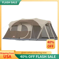 Coleman WeatherMaster Camping Tent with Screened Porch, Weatherproof 6-Person Family Tent with Included Rainfly and Carry Bag