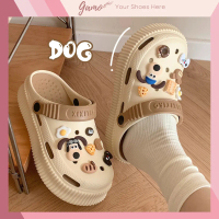 Giày sục nữ đế cao 5,5 cm kèm charm họa tiết cún / Capy.bara Gamo CS-70