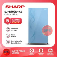 KULKAS 1 PINTU SHARP KAPASITAS 175 LITER SJ-N192D-AB / SJ-N192D-AP / SJ-N192D-AS GARANSI RESMI (MEDA