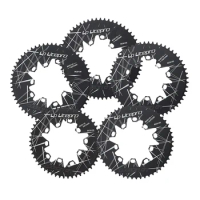 Ellipse Folding Bike Chainring Cranksets 110mm 130mm BCD Aluminum Alloy Road Bicycle Chainwheel Sets Plate Oval 52/54/56/58/60T