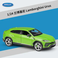 WELLY 1:24 Lamborghini Bison URUS SUV Alloy Racing Convertible Alloy Car Model Simulation Car Decoration Collection Gift Toy