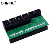 CHIPAL Power Module Breakout Board For HP 1200W 750W 10 Ports 6Pin Power Connector ATX TAT 64Pin to PSU GPU Graphics Card