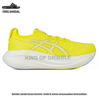 KING OF DRIBBLE Sepatu Running/Lari Asics Gel-Nimbus 27 1011B958-750 Original - Gratis Sandal 45