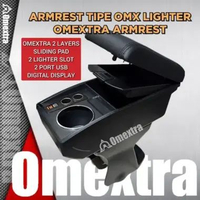 Armrest Ertiga - Consule Box Ertiga - Armrest Box Ertiga 2012-17 Usb OMX LIGHTER JAHIT MERAH