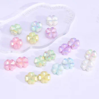 10pcs 7x16mm Jelly Color Cartoon Acrylic Beads Ins Perforated Beads For DIY Bracelet Phone Chain Handmade Jewelry Accessories