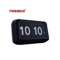 【TWEMCO】復古收藏 大數字翻頁鐘 掛鐘桌鐘德國機芯 (BQ-100 黑色)