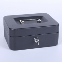 馬口鐵盒子帶鎖收納盒密碼盒桌面整理儲物證件保險盒半島收納鐵盒