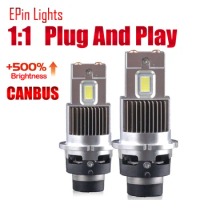1:1 Canbus D2S D4S LED Headlight 60000LM 140W D1S D3S D2R D4R LED Car Light 6000K,Plug &amp; Play