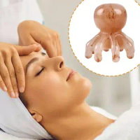 1Pc Resin Head Massager Scalp Gua Sha For Body Neck Leg Massage Octopus Head Scraping Stick Massage 