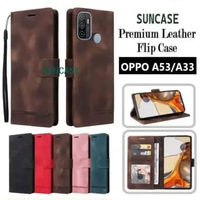 SUNCASE Oppo A53 / A33 cover hp model dompet multi fungsi flip case wallet leather SUNCASE GREEN
