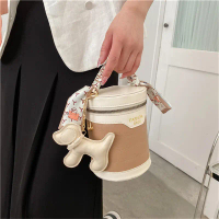 Túi Xách Thiết Kế Cho Nữ, Túi Đeo Vai Hình Trụ, Da PU, Túi Bucket, [uuu]
