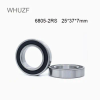 WHUZF Free Shipping 6805 2RS Bearing 25*37*7 mm ( 10/20 PCS ) ABEC-1 Metric Thin Section 61805RS 6805 RS Ball Bearings 6805RS