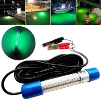 Underwater Fishing Light 50W Submersible Fishing Light 12-24V Glowing Fish Attractor Waterproof for Squid Shrimp Krill