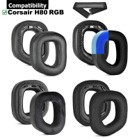 Pad telinga, kusyen, untuk Alat Dengar Corsair HS80 RGB, pad telinga, penutup telinga fon kepala