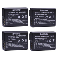 4Pcs 1400mAh DMW-BLD10E DMW BLD10E Batteries for Panasonic DMW-BLD10, DMW-BLD10E, DMW-BLD10PP Lumix DMC-G3, DMC-GF2, DMC-GX1