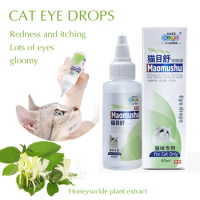 CHZK pet cat eye drops eye drops large and small cat eyes normal care 60ml tear marks eye drops pet cleaning supplies