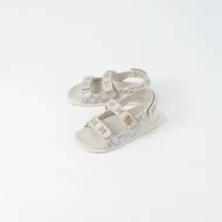 Sandal GUCCI GG MONOGRAM MULTI IVORY WHITE STRAP SANDAL 100% ORIGINAL 40
