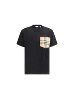 Womens Men Check Pocket TShirt 8045254 in Black