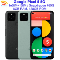 Google Pixel 5 Pixel5 5G 128GB ROM 8GB RAM 6.0" OLED NFC Snapdragon Octa Core Unlocked Android Original Cell Phone