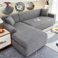 Thick Sofa Cover 1/2/3/4 Seater Universal L Shape Elastic Slipcover Stretchable All Inclusive Pet Furniture Protector cover
