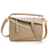 【LOEWE 羅威】Small Puzzle Edge 幾何拼接肩背/手提包