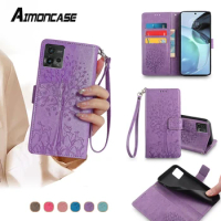 Luxury Leather Flip Ladies Wallet Case for Motorola G84 G54 G14 G73 G53J G72 G13 G62 G82 G42 Magnetic Case with Card Slots Strap
