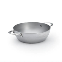 【de Buyer 畢耶】原礦蜂蠟鐵鍋 雙握耳深煎炒鍋24cm-適用IH爐(適用烤箱)
