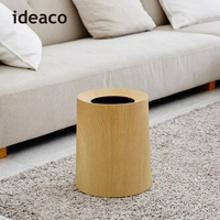 【日本IDEACO】橡木紋家用垃圾桶-11.4L